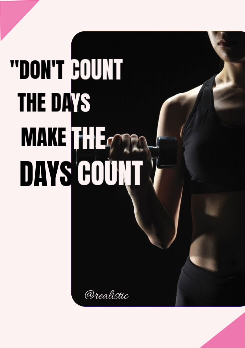 Make the days count design template A4