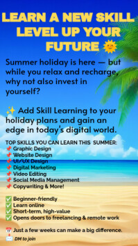Blå Skill Learning Promotion Display digitale Template