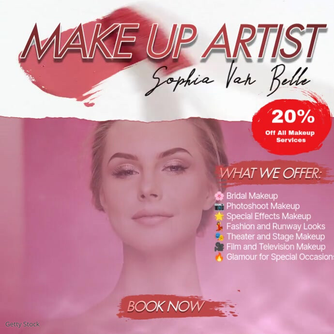 Make Up Artist Ad Template PosterMyWall make-up-artist-ad-template-postermywall