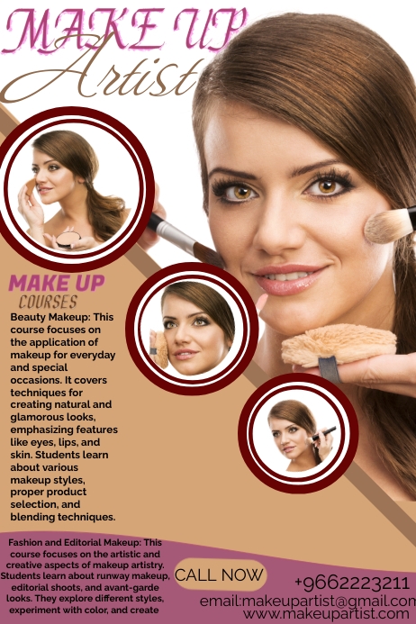 make up artist Poster template