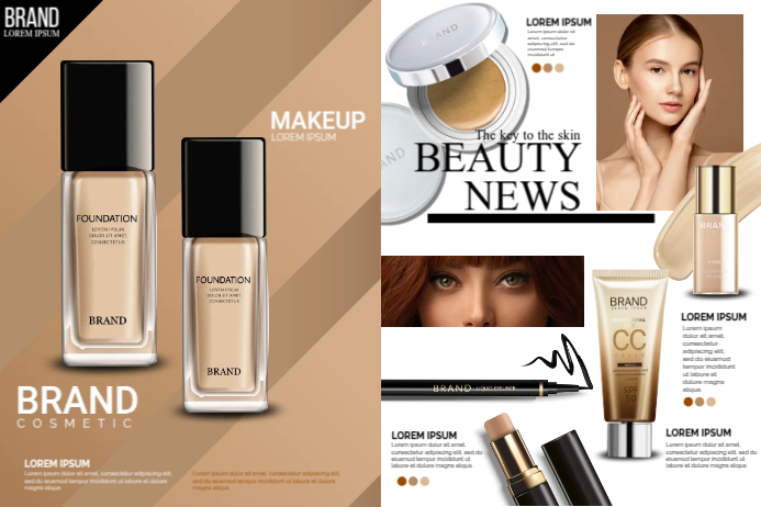 Make Up Brochure Template Poster