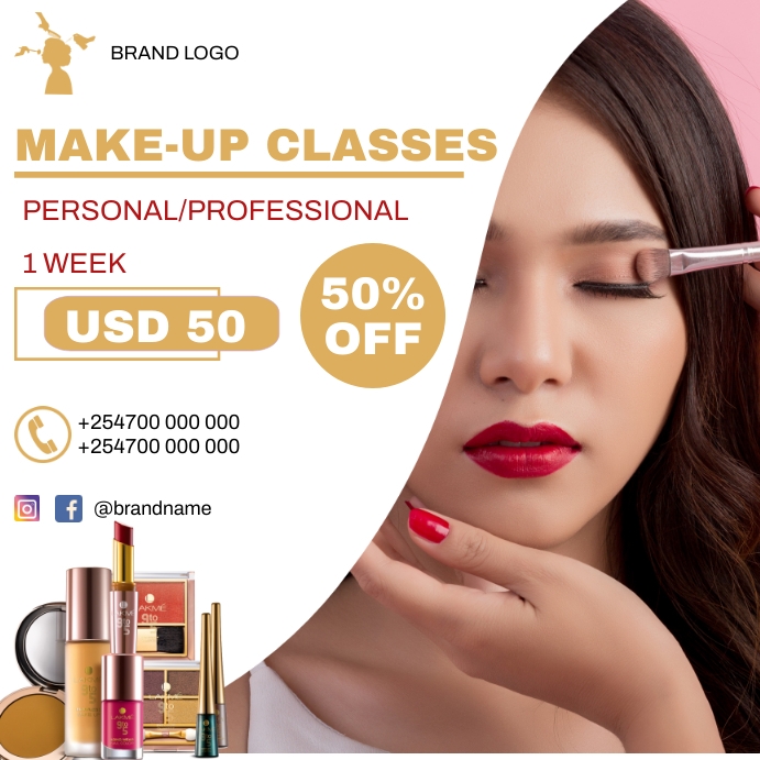 Makeup Course Post Design Copy of Make up classes | PosterMyWall