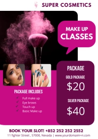 MAKE UP CLASSES A3 template