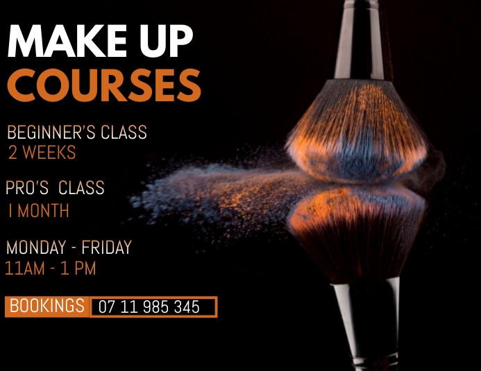 Makeup Course Post Design MAKE UP COURSE Template | PosterMyWall