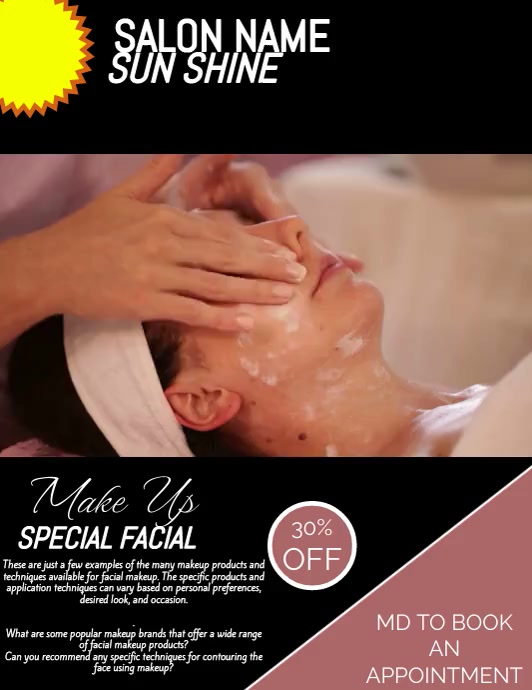 make up facial (1) Pamflet (VSA Brief) template