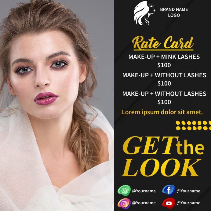 Copy of Make-up rate card poster | PosterMyWall