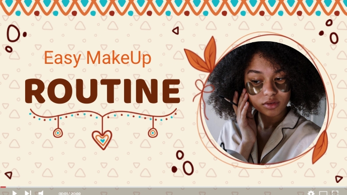 Make-up Thumbnail Miniature YouTube template