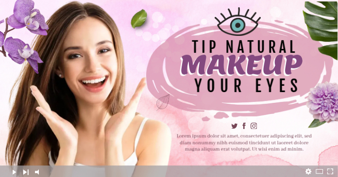 Make Up Tips Thumbnail Ibinahaging Larawan sa Facebook template