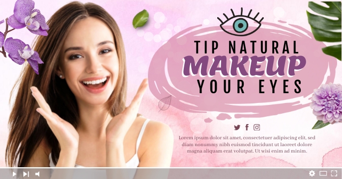 Make Up Tips Thumbnail Facebook Shared Image template