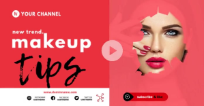 make up YouTube thumbnail Facebook-Anzeige template