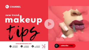 make up YouTube  thumbnail YouTube-miniature template