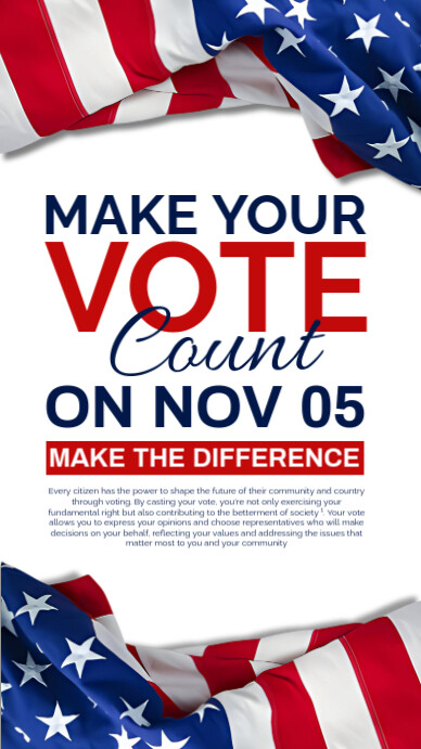 Copy of Make your vote count | PosterMyWall