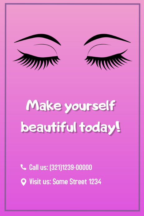 Make yourself beautiful! Poster template