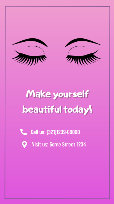 Make yourself beautiful! Instagram-verhaal template