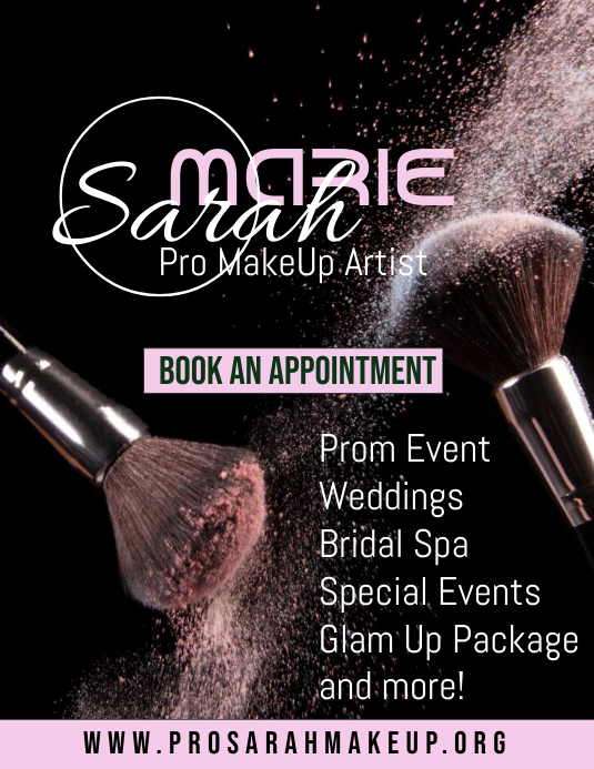 Makeup Appointment Flyer (format US Letter) template