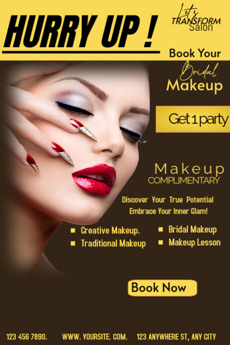 Makeup appointment template design Banier 4’×6’