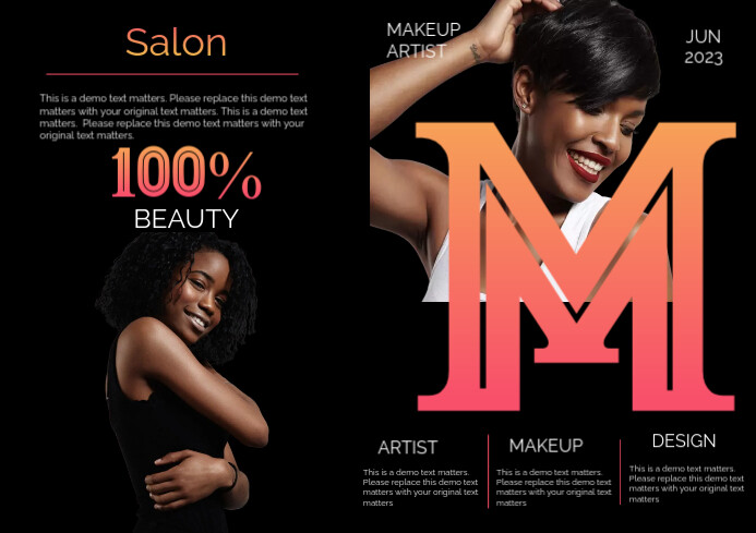 Makeup Artist Bi-Fold Brochure A4 template