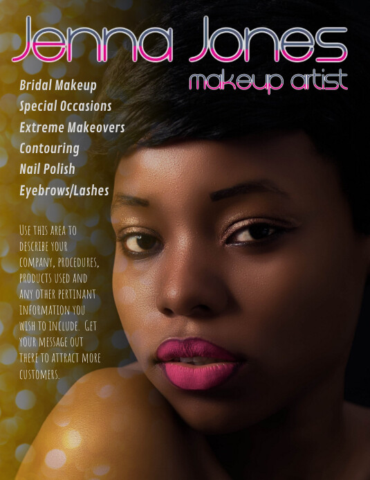 makeup artist flyer ad template | PosterMyWall