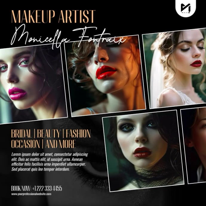 Makeup Artist Flyer Social Media Ad Template PosterMyWall