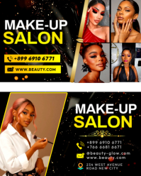Black Makeup Salon Instagram Portrait Template