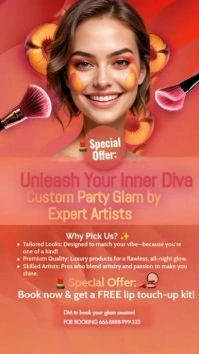 Makeup Artist Poster Templates Instagram Story