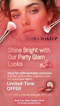 Makeup Artist poster Templates Instagram-verhaal