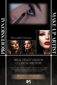 Modern Professional Makeup Artist Video Flyer Plakkaat template