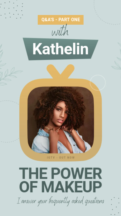Makeup Blogger Q&A IGTV Instagram Story template
