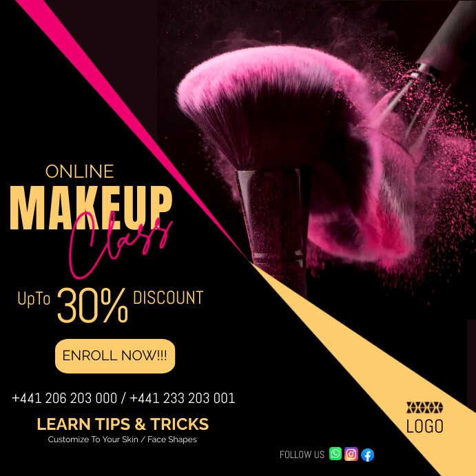 MakeUp Class Instagram Post template
