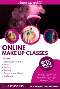 makeup classes Póster template