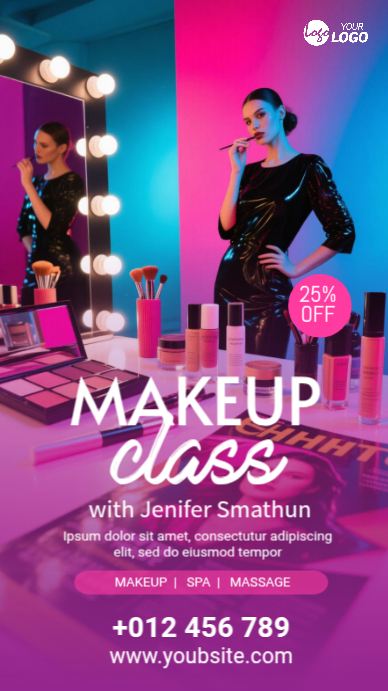 Makeup course ad template | PosterMyWall