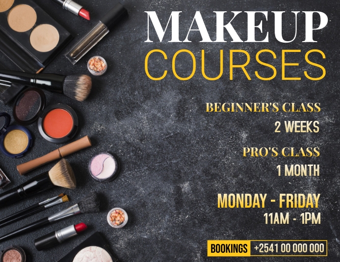 Makeup Course Post Design Makeup course flyer template | PosterMyWall