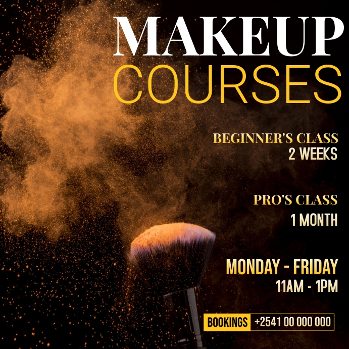 Makeup Course Image makeup course poster design template | PosterMyWall