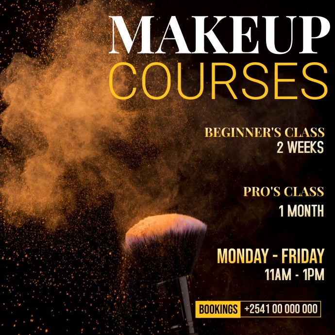 Makeup Course Post Design makeup course video design template | PosterMyWall