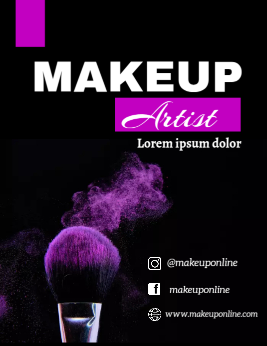 Makeup flyer Ulotka (US Letter) template