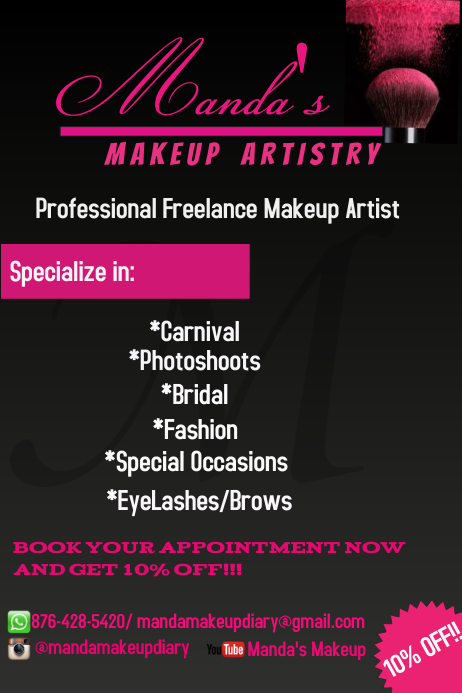 Makeup Flyer Template Postermywall
