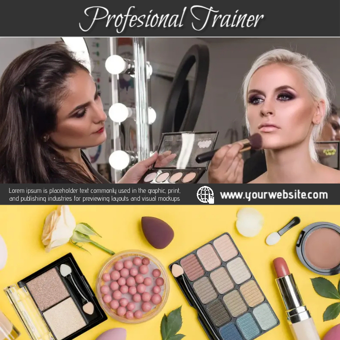 Makeup Course Post Design Makeup School Template | PosterMyWall