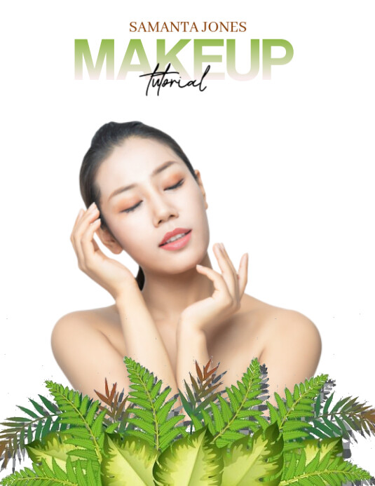 Makeup tutorial Flyer (US Letter) template