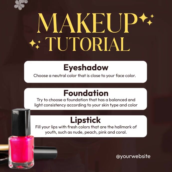 Write Makeup Makeup Tutorial Template | PosterMyWall