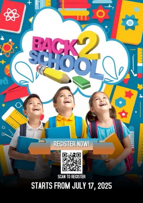 Maksimalis Back To School Adventure: Learn, Laugh & Grow A2 template