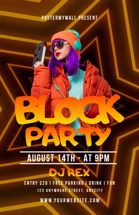Plantilla de Maksimalis Block Party Tabloid | PosterMyWall