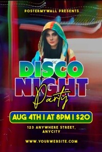 Maksimalis Disco Night Party  Poster Плакат template