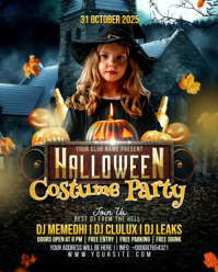 Black Halloween Party Instagram Portrait Template