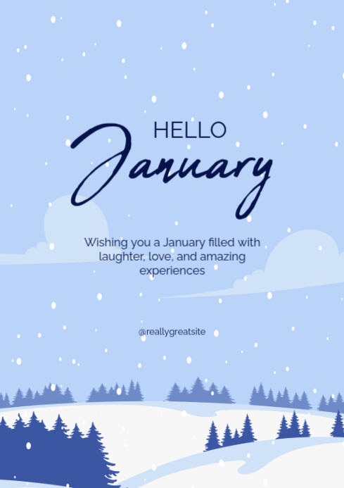 Maksimalis Hello January A3 template