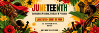Maksimalis Juneteenth Celebration Tajuk Twitter template