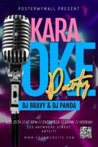 Maksimalis Karaoke Party  Poster template