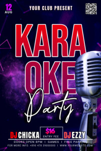 Maksimalis Karaoke Party  Poster template