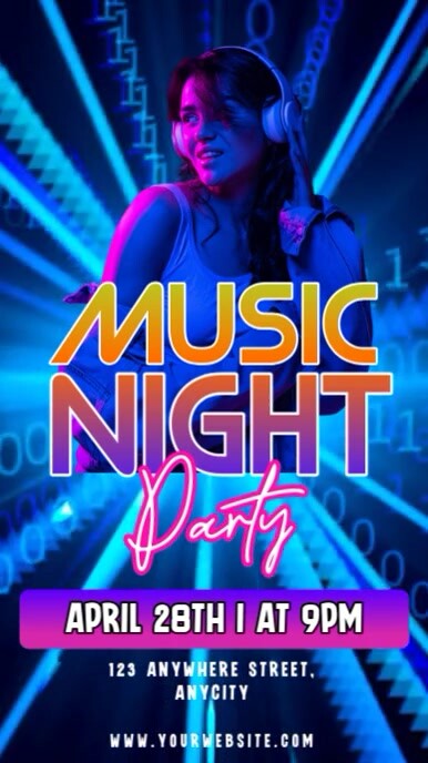 Maksimalis Music Night Party  Reel Instagram template