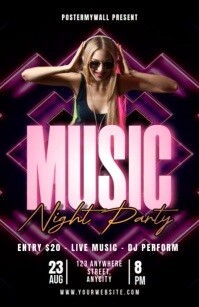 Maksimalis Music Night Party Tabloid template