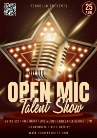 Maksimalis Open Mic Talent Show A1 template